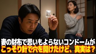 妻の財布で思いもよらないコンドームがこっそり針で穴を開けたけど、真実は？